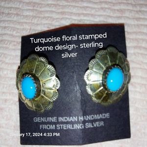 Authentic handmade turquoise earrings